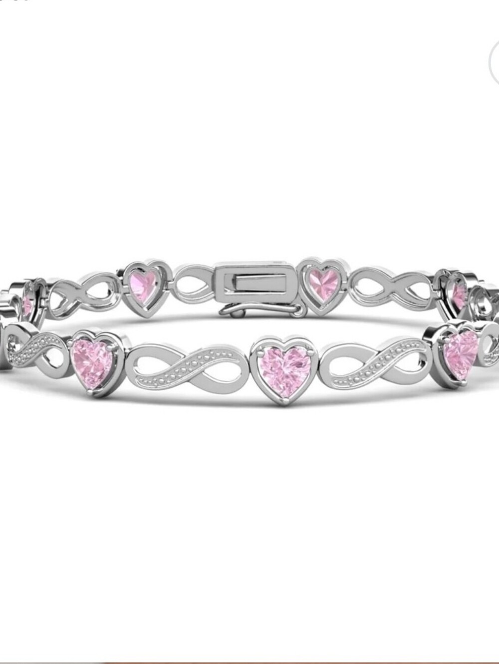 Pink Heart & Infinity Bracelet